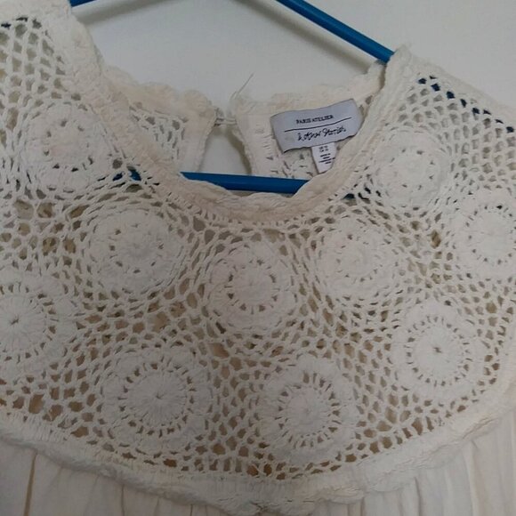 ✨ & Other Stories Paris Atelier Mini Dress ✨ Size 10 | Muslin Natural Crochet - Picture 6 of 11